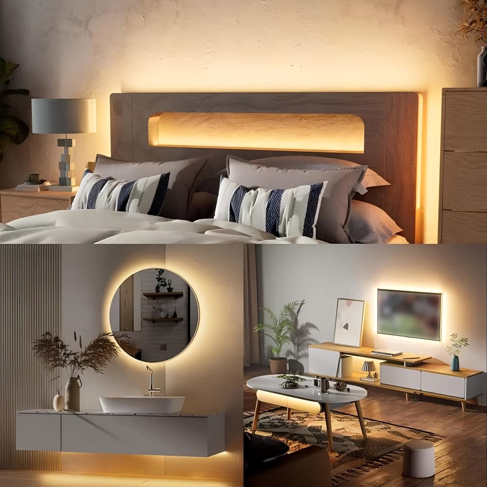 Under-cabinet LED strips for task lighting