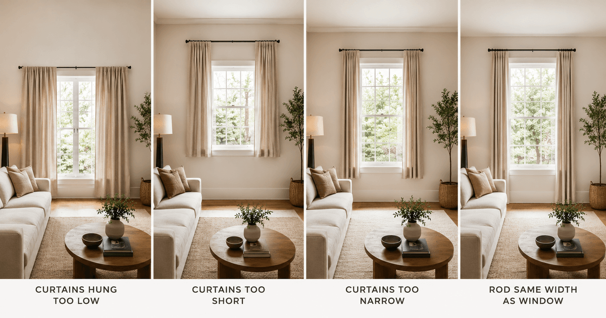 Hanging Curtains at the Different Height