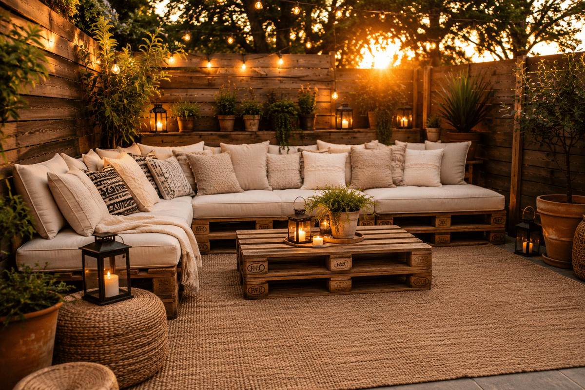allet Sofa Seating Area in Backyard