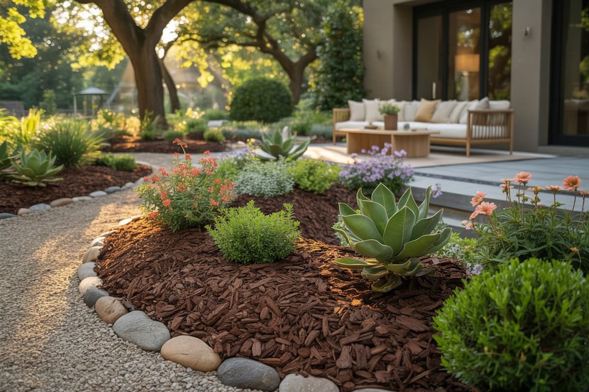 raised garden beds in small backyard