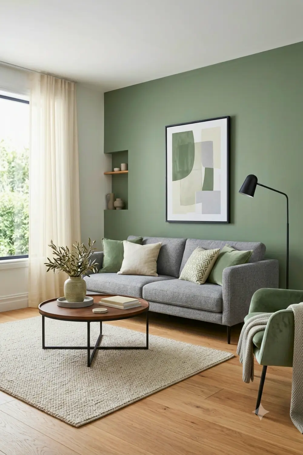 sage green cream living room color palette