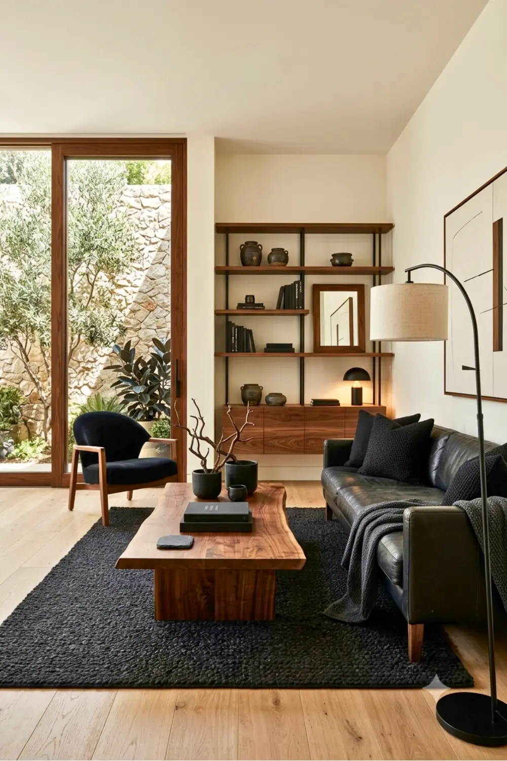 black walnut living room color palette