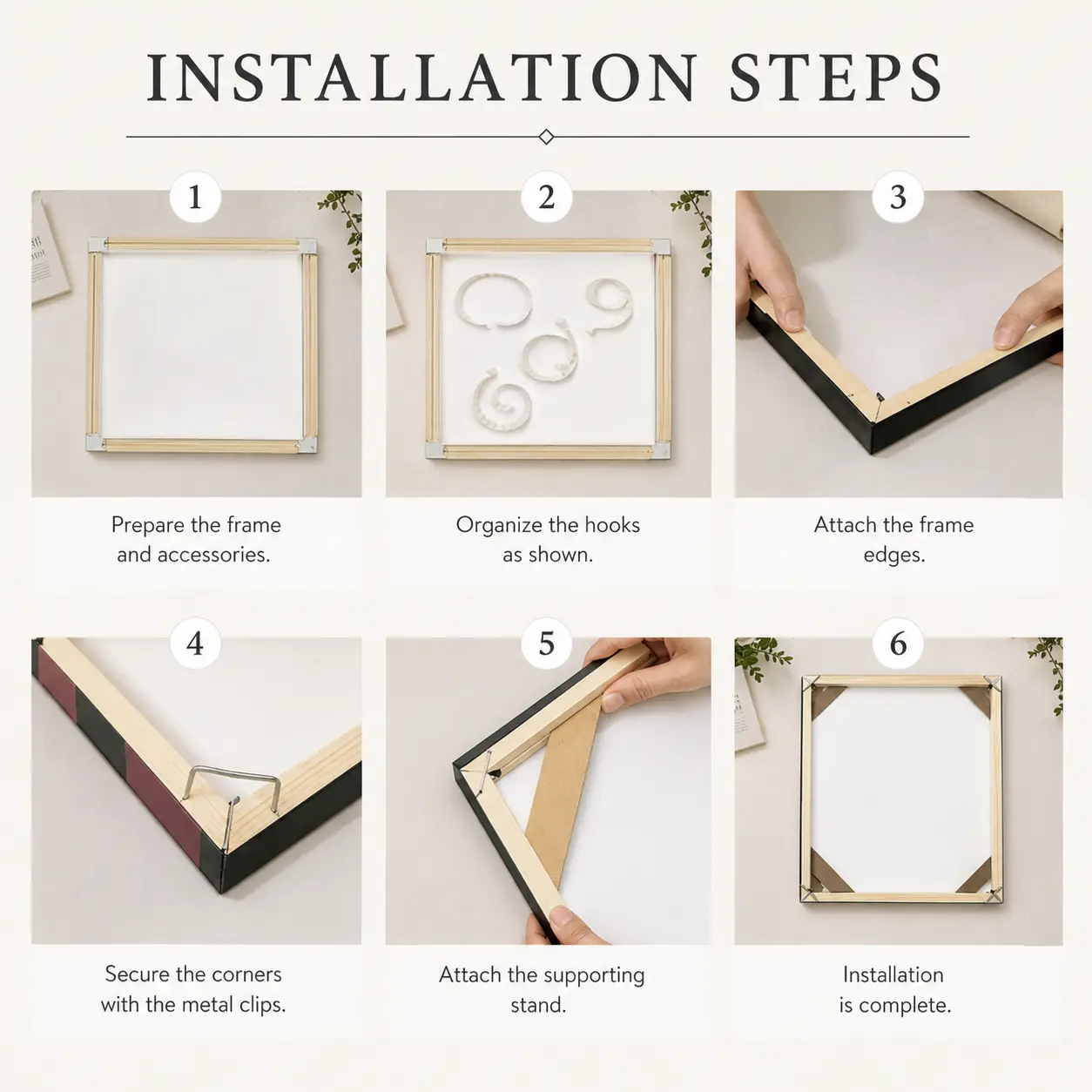 Gallery frame set (mixed sizes, matching finish)