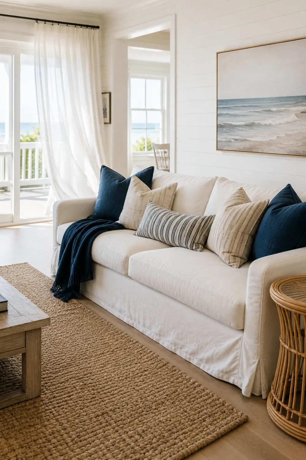coastal home decor style living room
