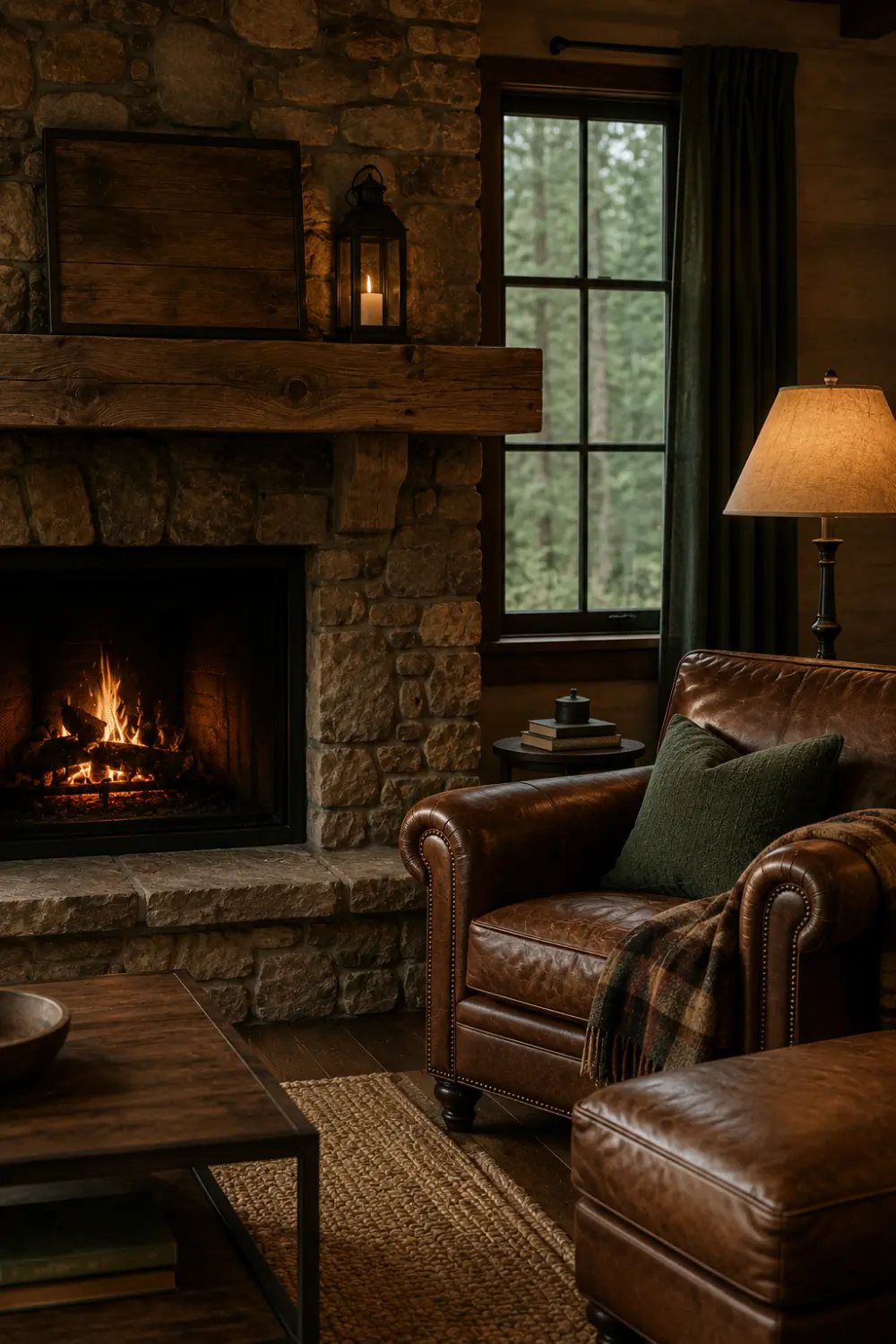 rustic home decor style living room