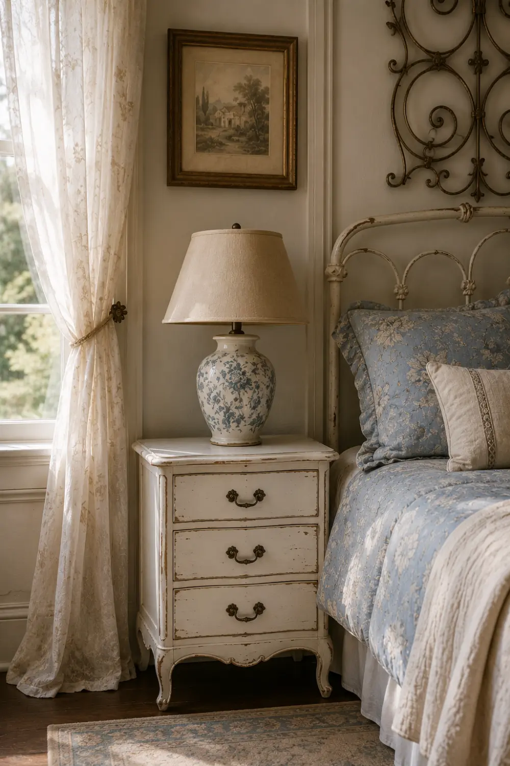 french country home decor style bedroom