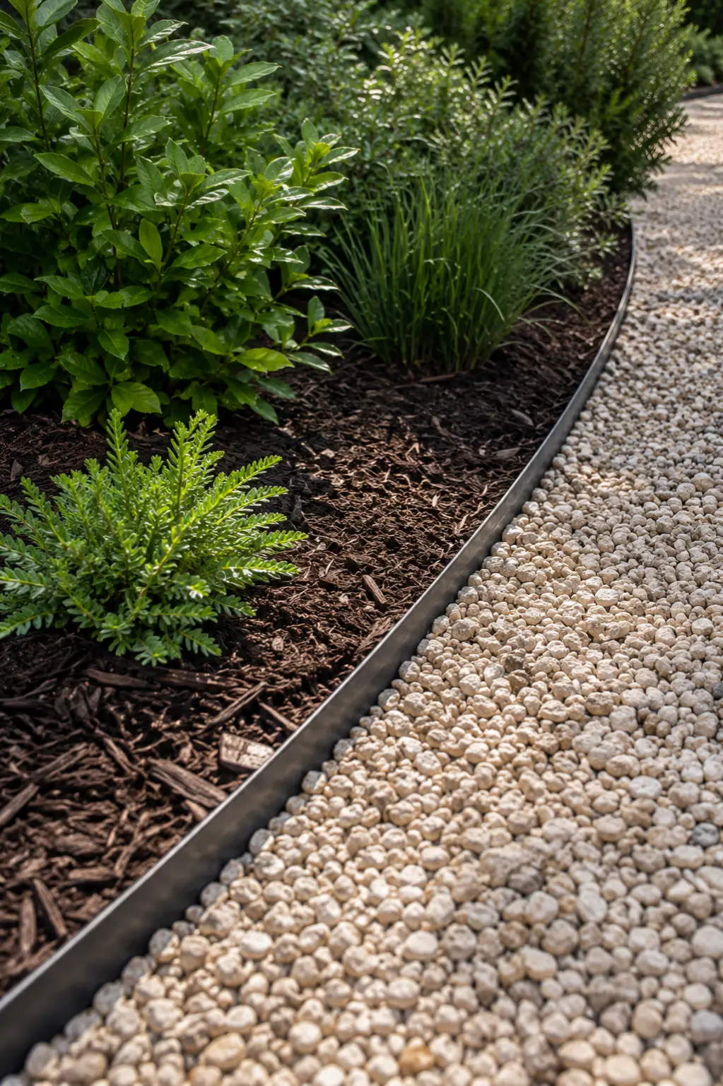 backyard mulch gravel edging ideas