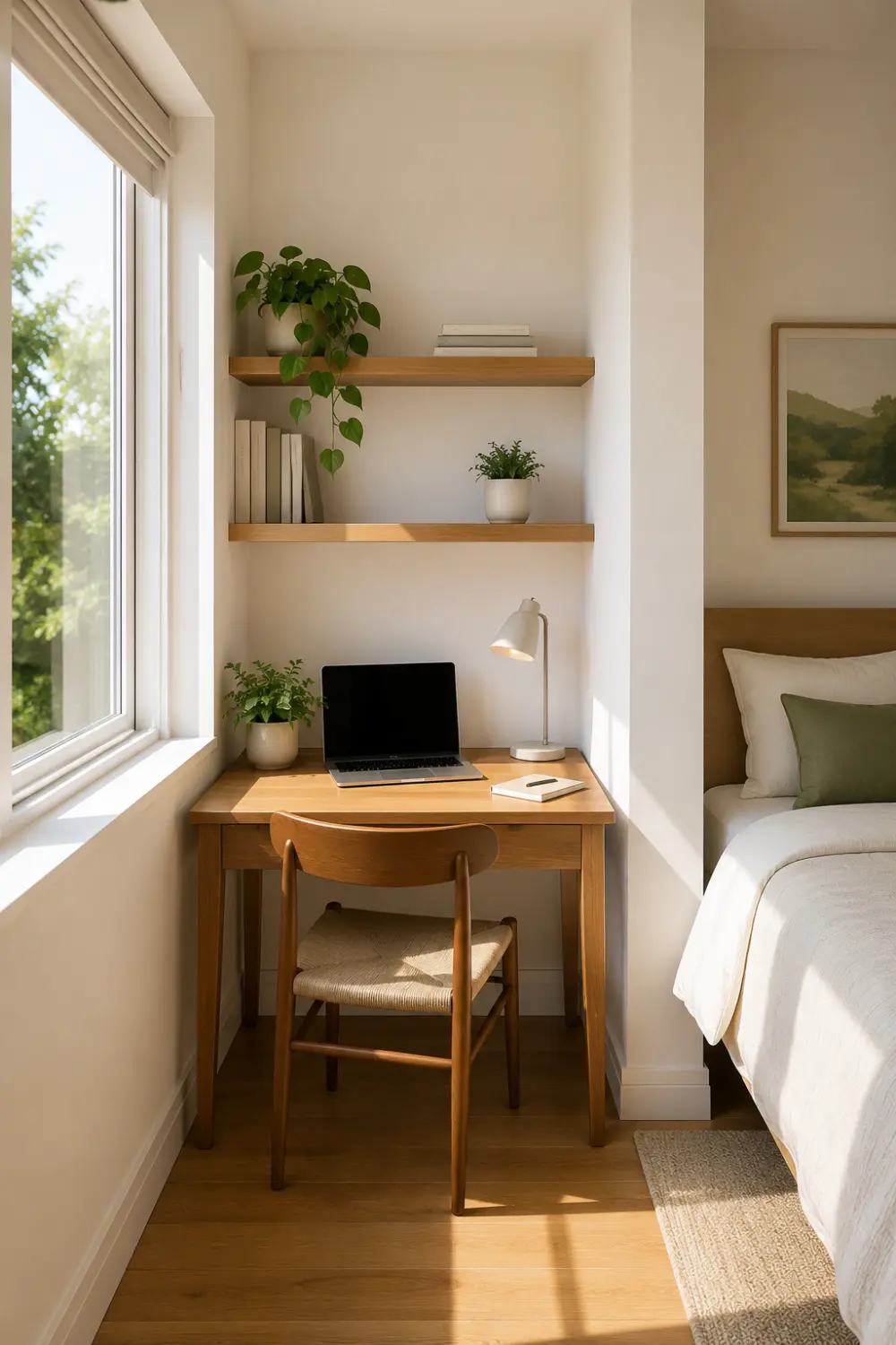 small home office corner layout
