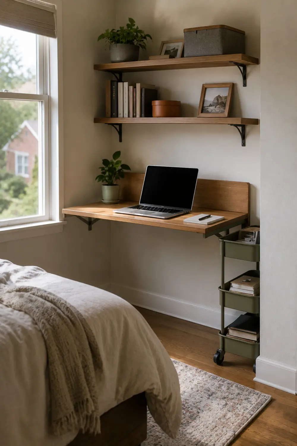 small home office ideas wall desk