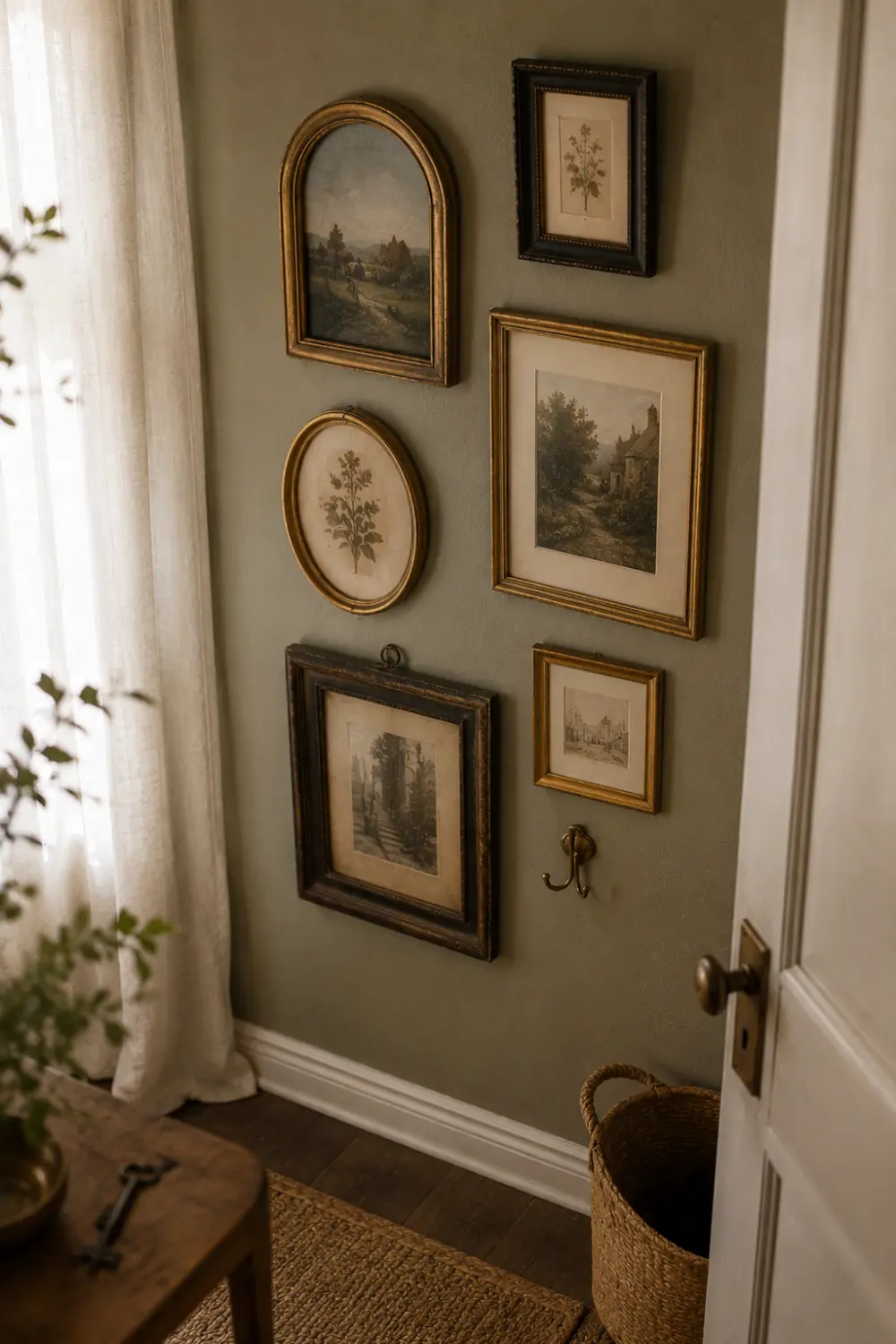 vintage frame corner wall gallery