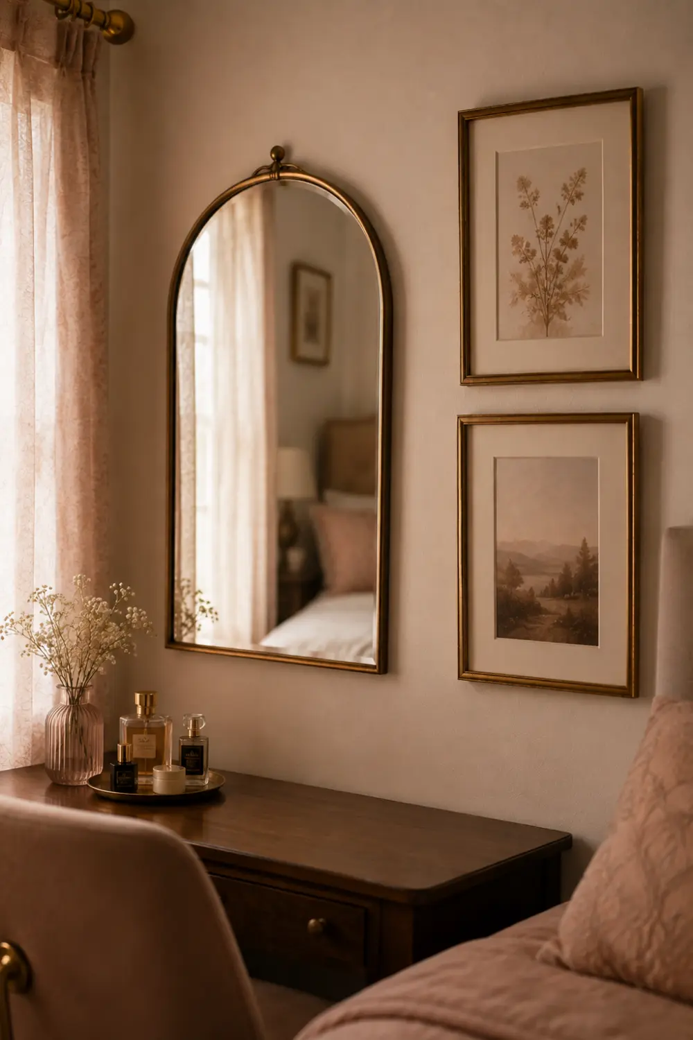 mirror and art corner wall gallery