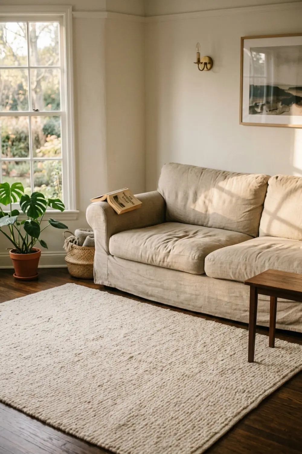 properly sized rug living room layout