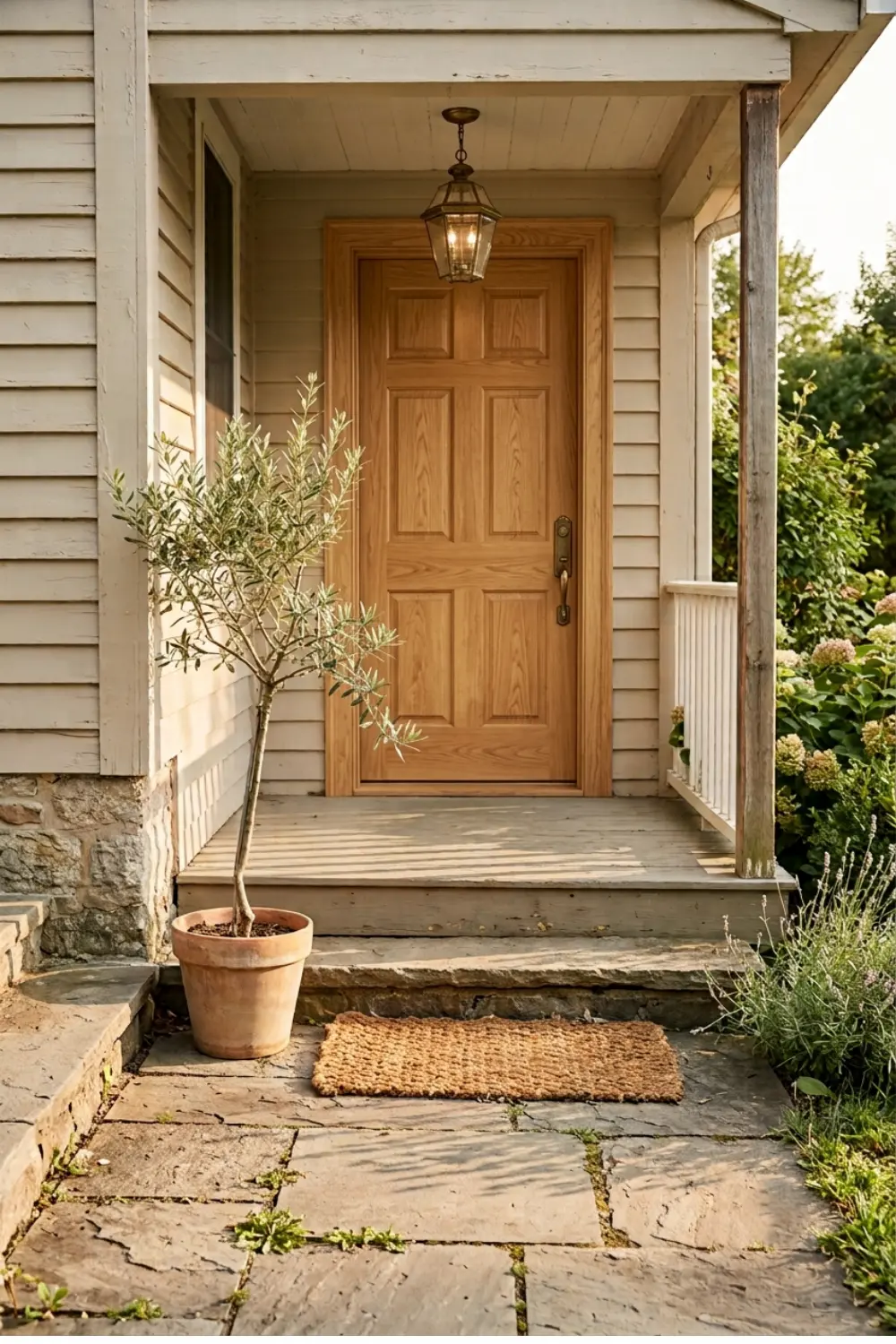 polished front porch entryway