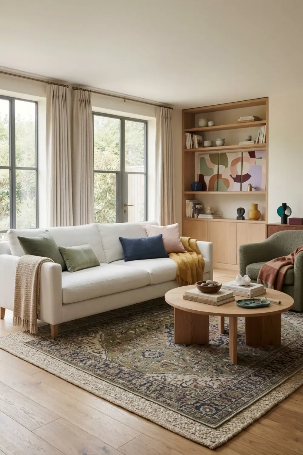 white couch color combinations