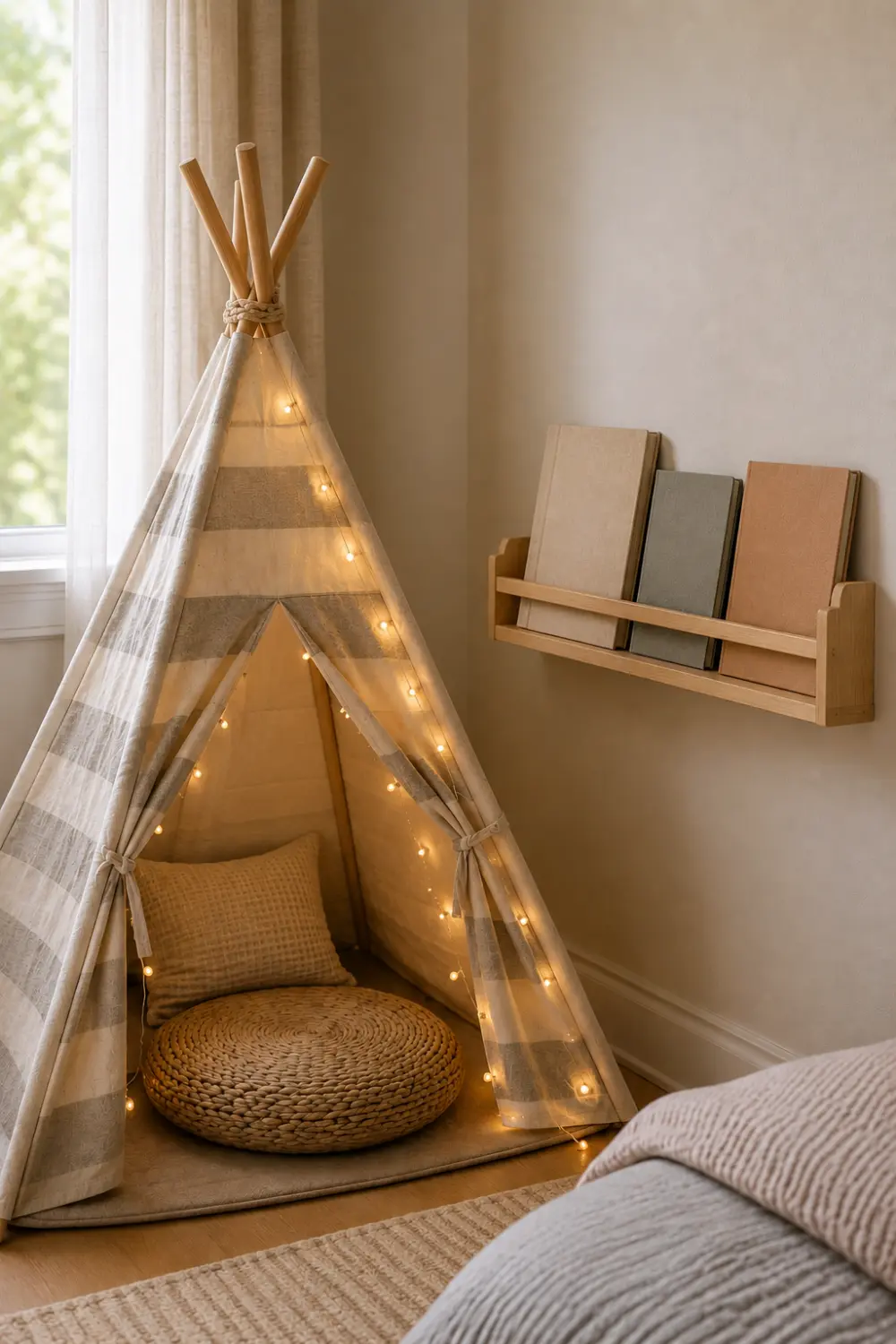kids reading nook teepee corner