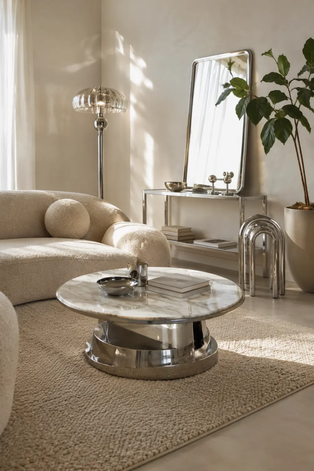 chrome decor pieces