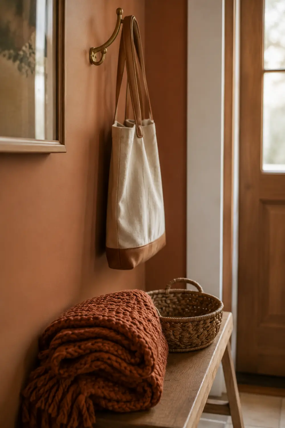 fall entryway texture layering