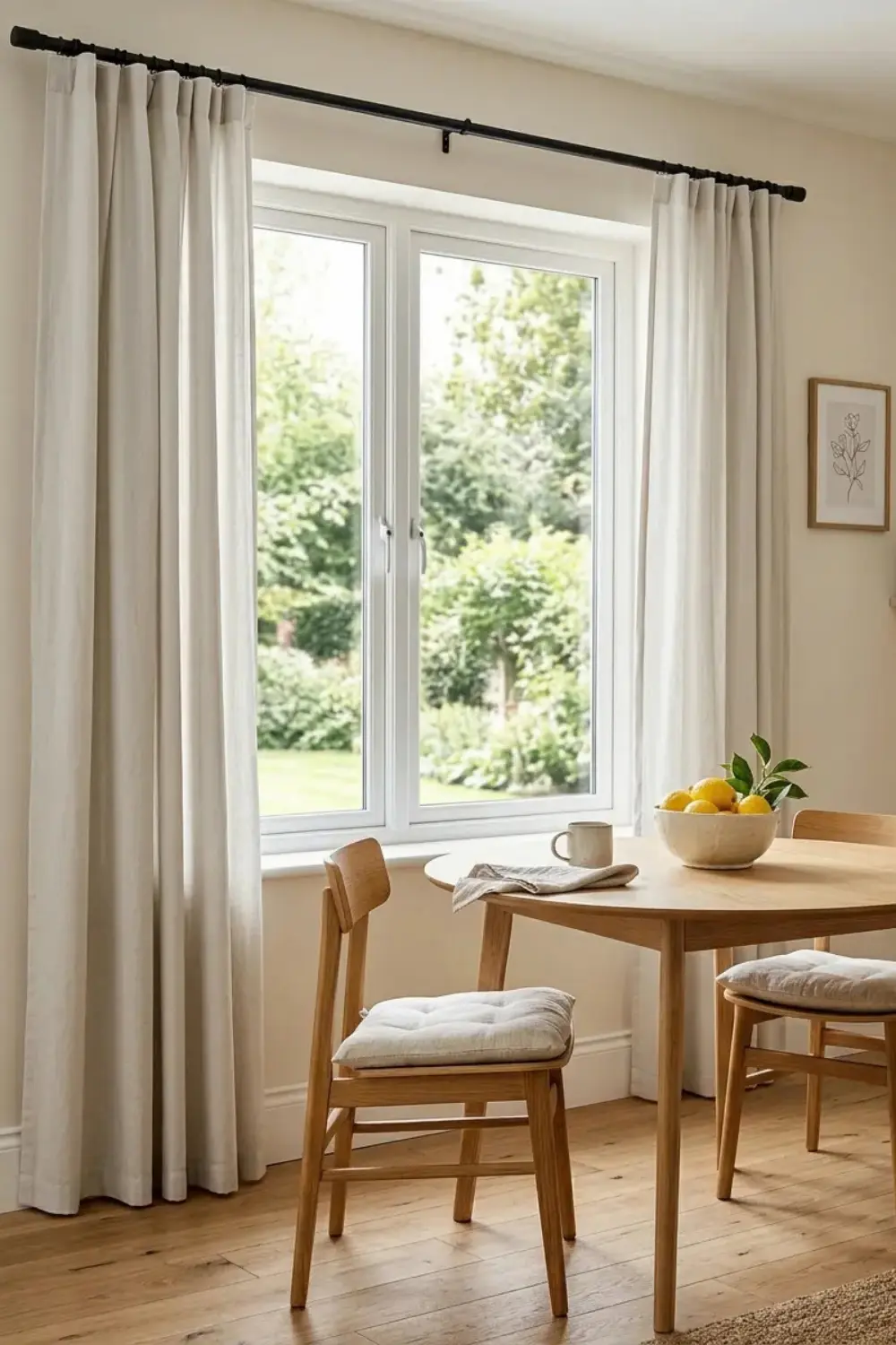 budget curtains dining nook window