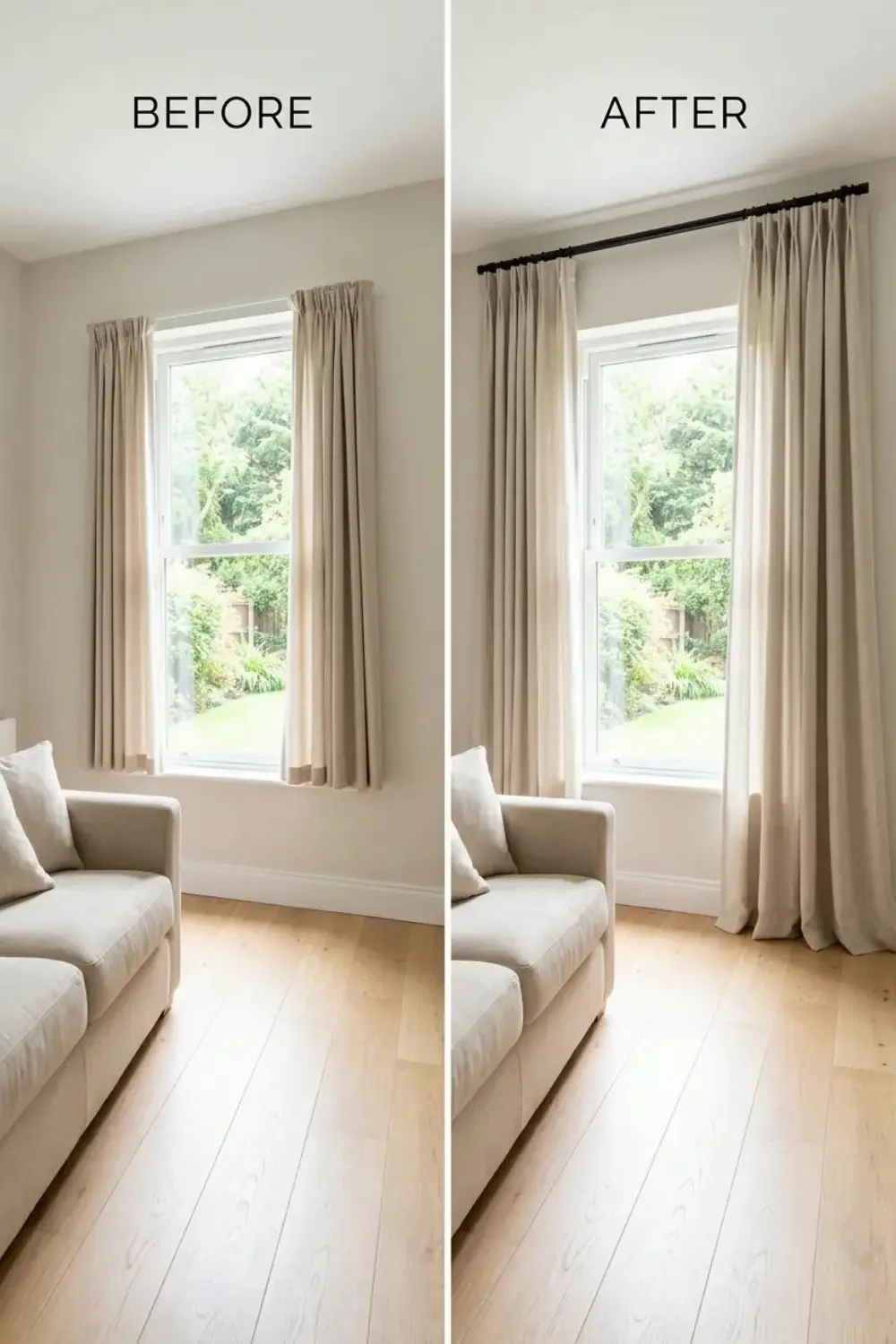common curtain mistakes before after